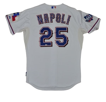 2012 Mike Napoli Game Used Texas Rangers Jersey 4/9/12 (MLB auth, Rangers LOA)